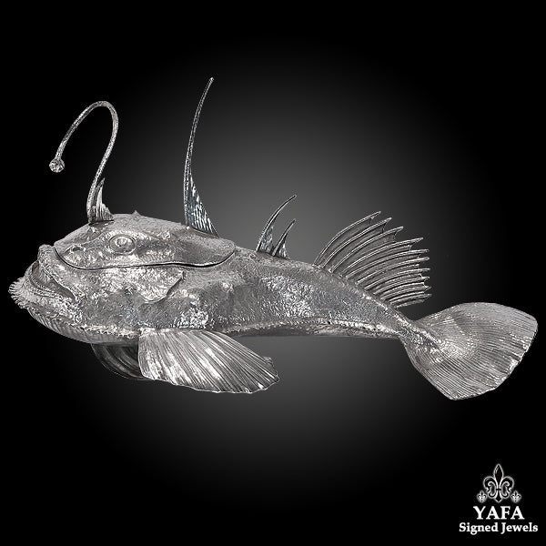 BUCCELLATI Silver Sea Angler Fish Centerpiece