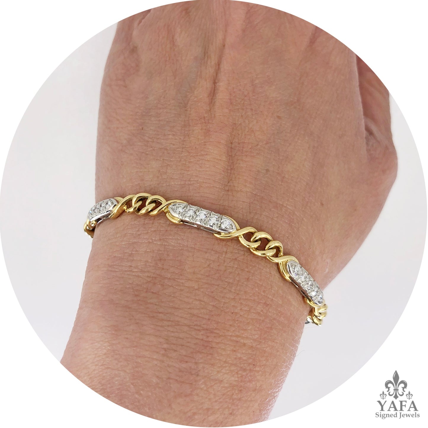 TIFFANY & Co. Diamond Chain Link Bracelet