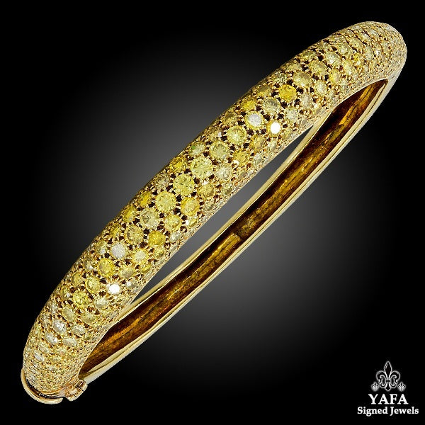 VAN CLEEF & ARPELS Yellow Diamond Bangle Bracelet