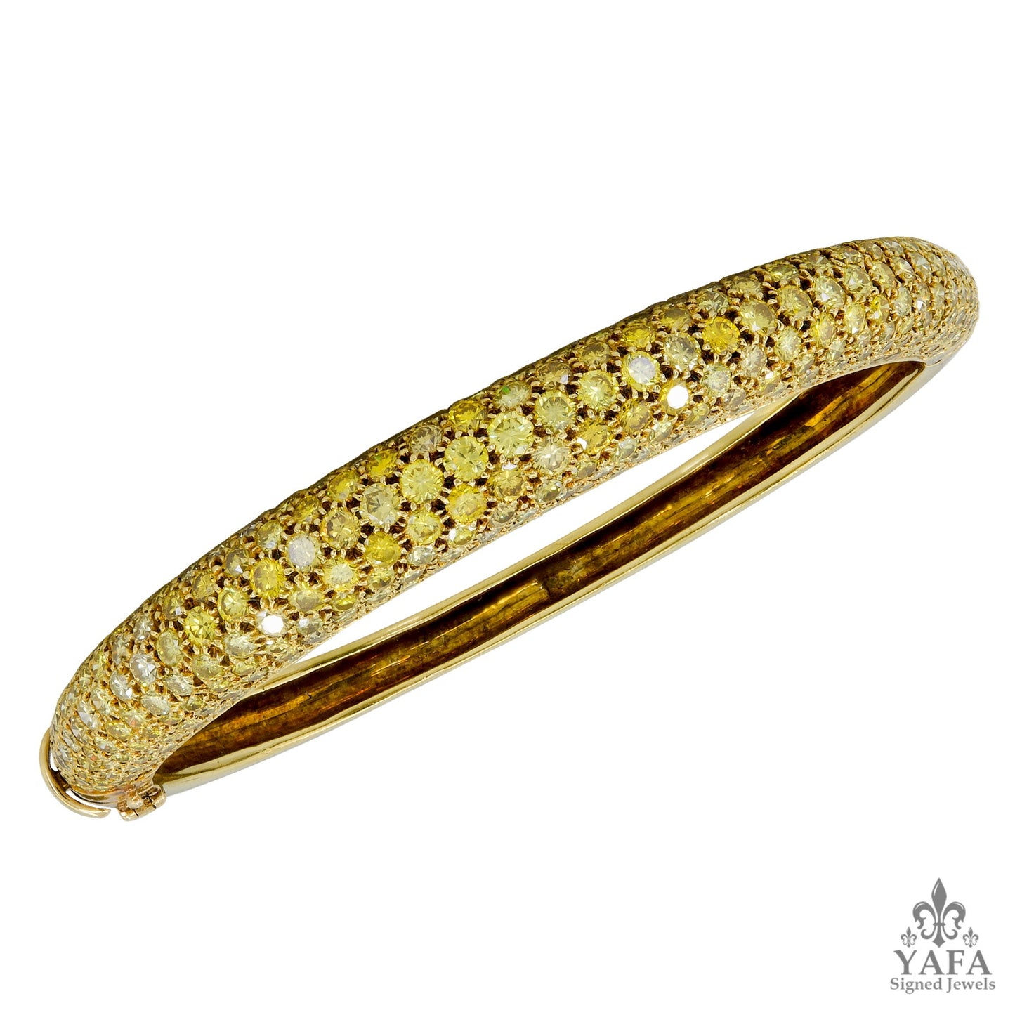 VAN CLEEF & ARPELS Yellow Diamond Bangle Bracelet