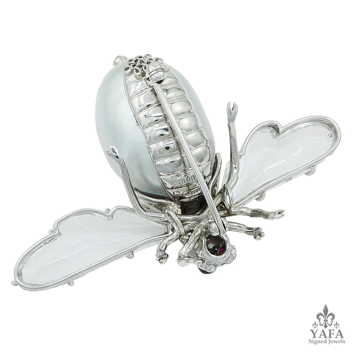 HAUME Pearl Diamond Queen Bee Brooch