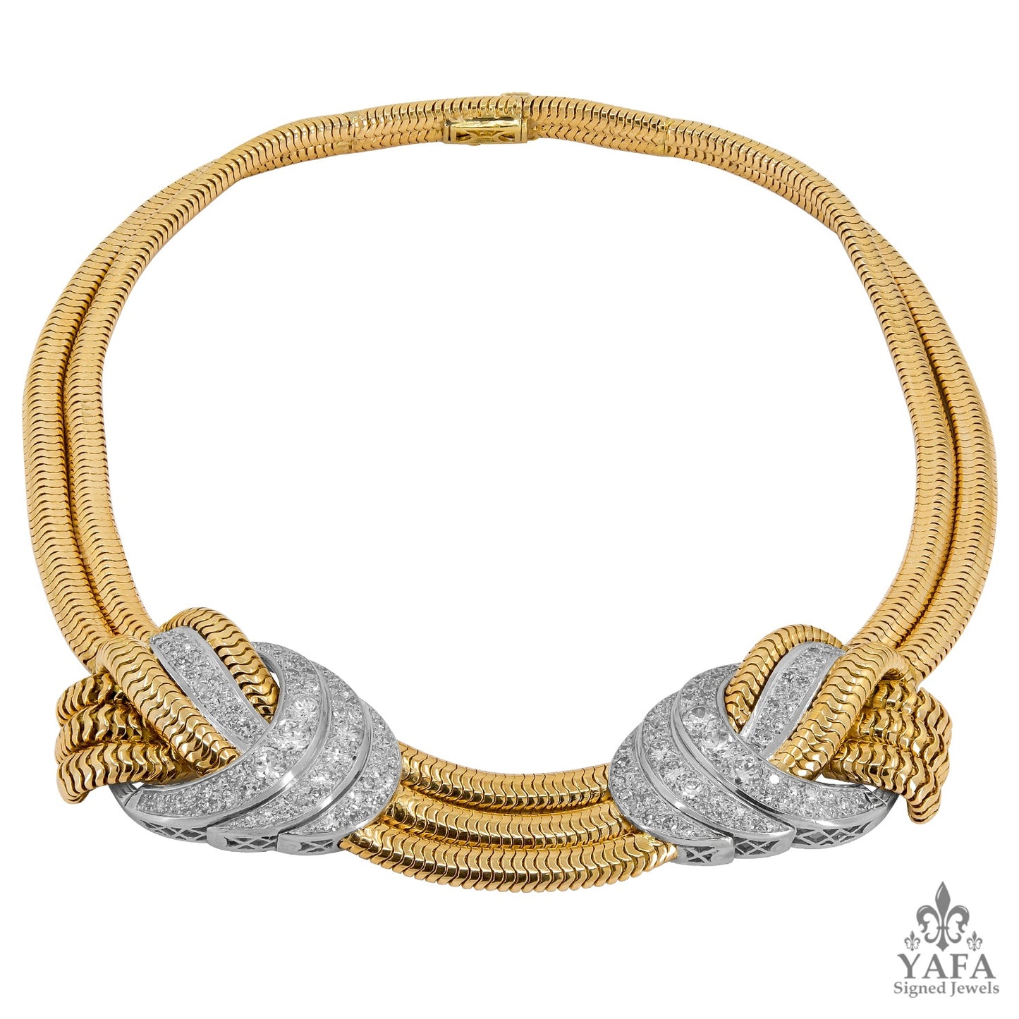 Retro Diamond Serpentine Chain Necklace Bracelet Suite