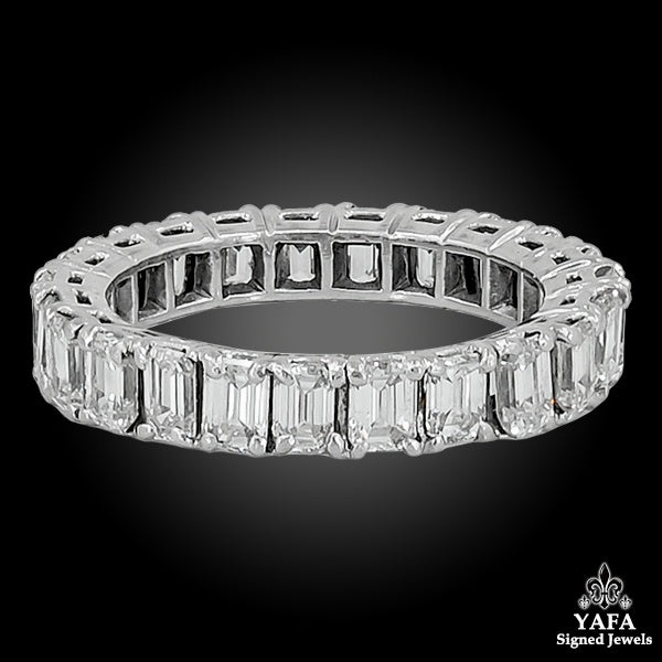 Diamond Emerald Cut Eternity Band Ring
