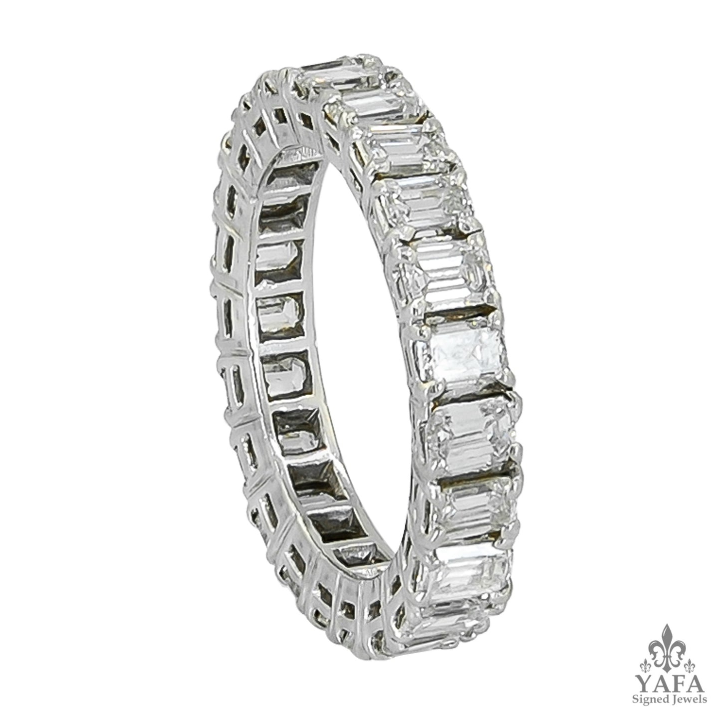 Diamond Emerald Cut Eternity Band Ring