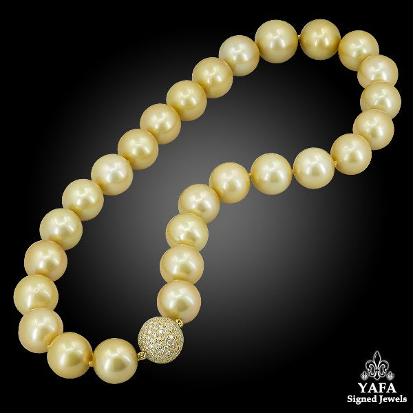 South Sea Pearl Diamond Bead Necklace