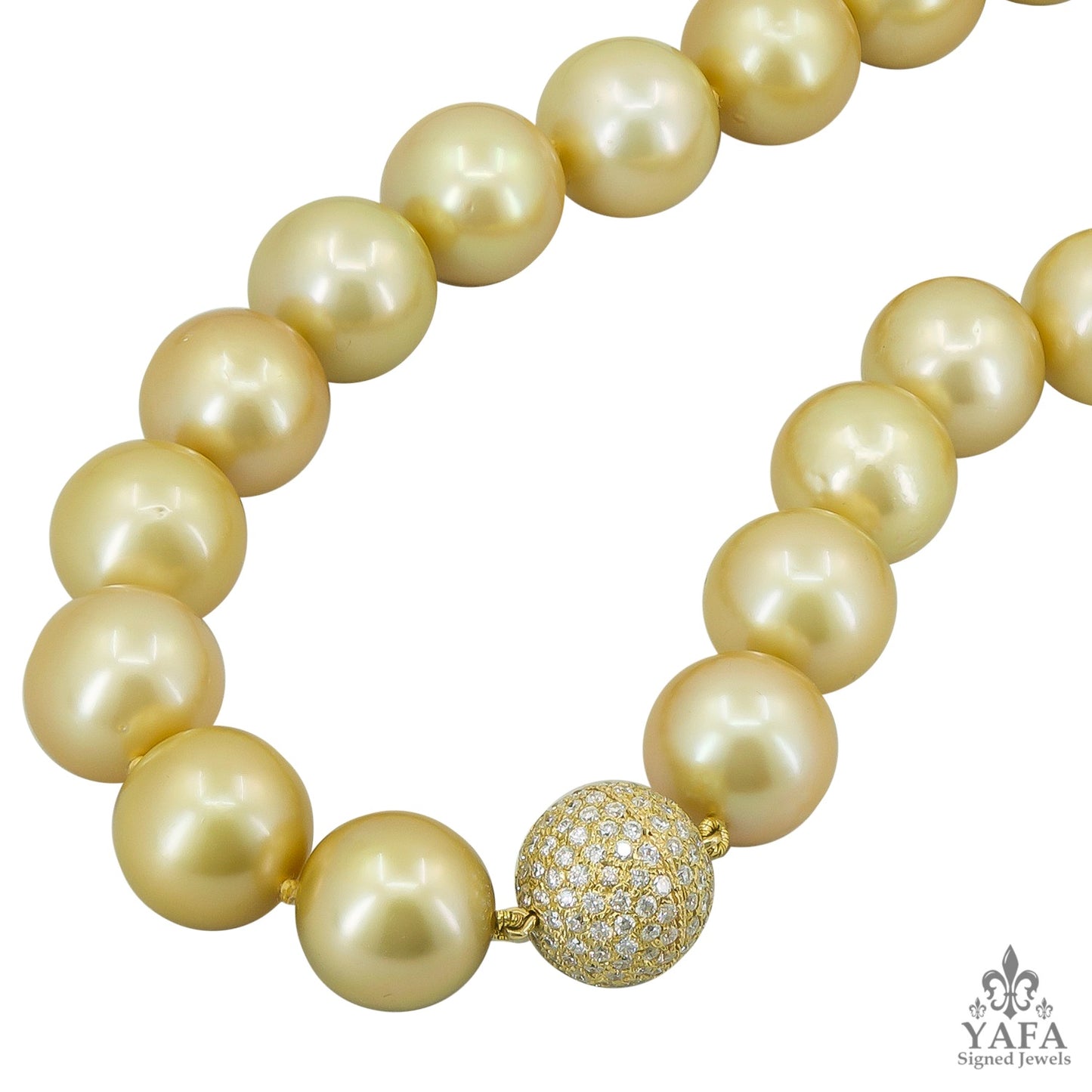 South Sea Pearl Diamond Bead Necklace