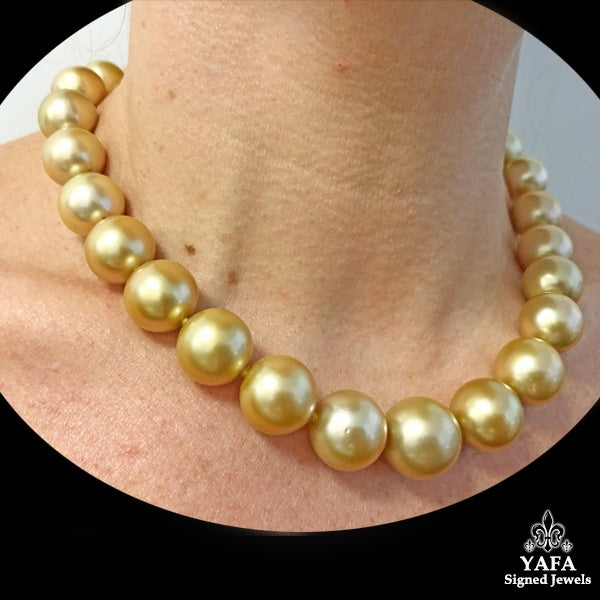 South Sea Pearl Diamond Bead Necklace