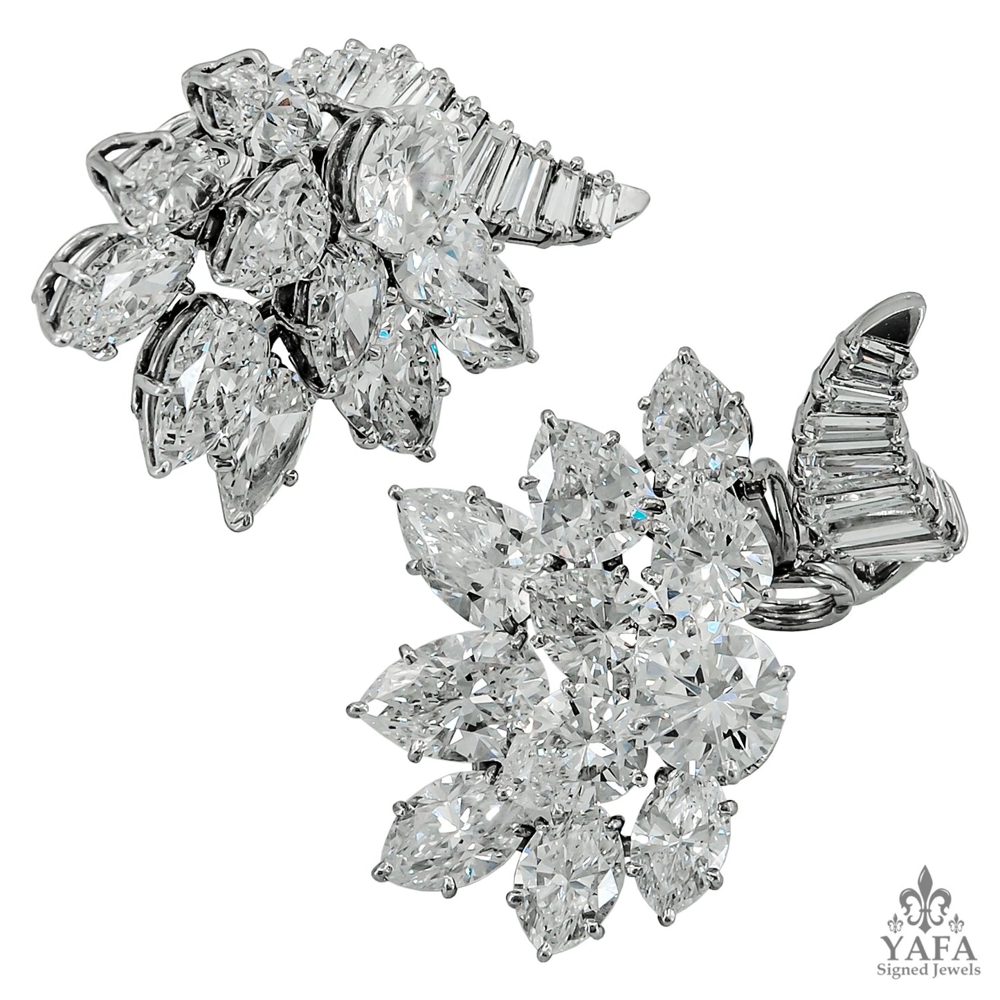 HARRY WINSTON Jacques Timey Diamond Cluster Earrings