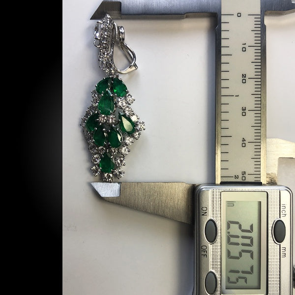 HARRY WINSTON Emerald Diamond Chandelier Earrings