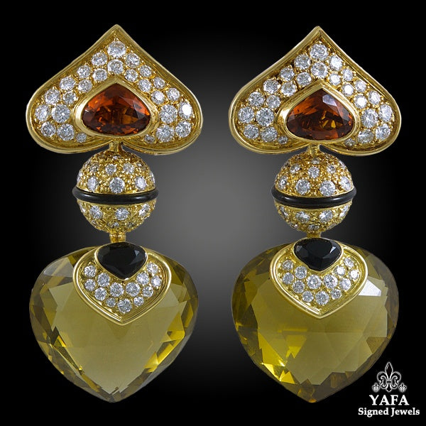 MARINA B Diamond, Gem Stone Earrings