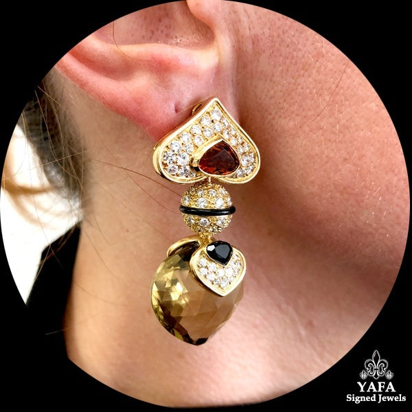MARINA B Diamond, Gem Stone Earrings