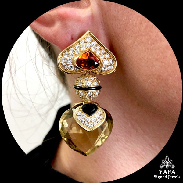 MARINA B Diamond, Gem Stone Earrings