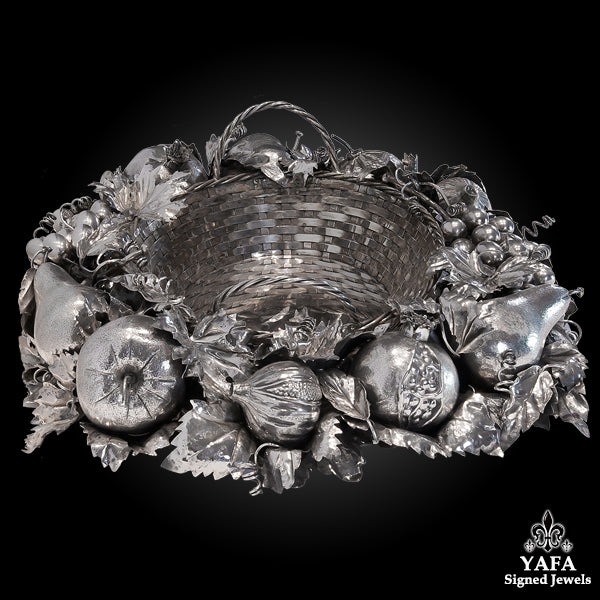 BUCCELLATI Silver Fruit Basket Centerpiece