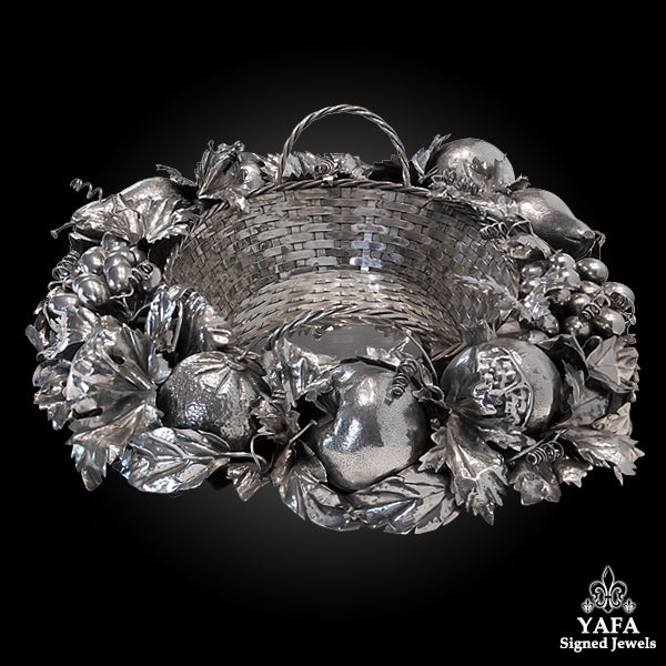 BUCCELLATI Silver Fruit Basket Centerpiece