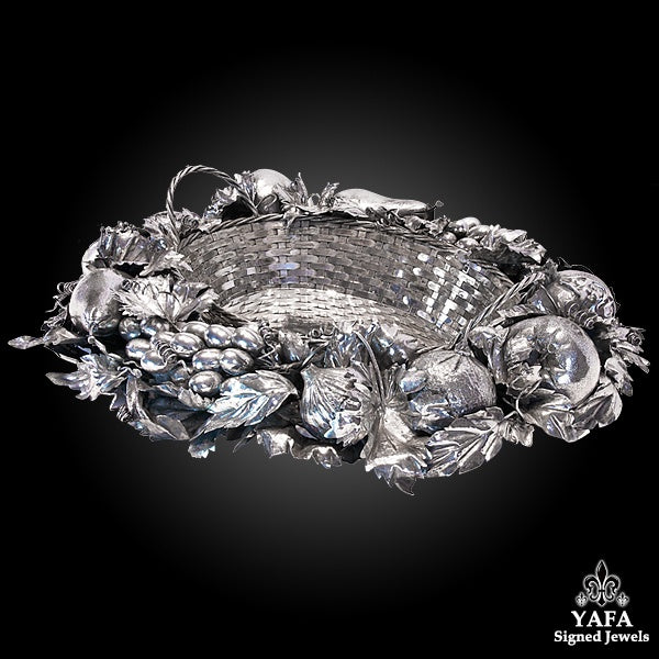 BUCCELLATI Silver Fruit Basket Centerpiece