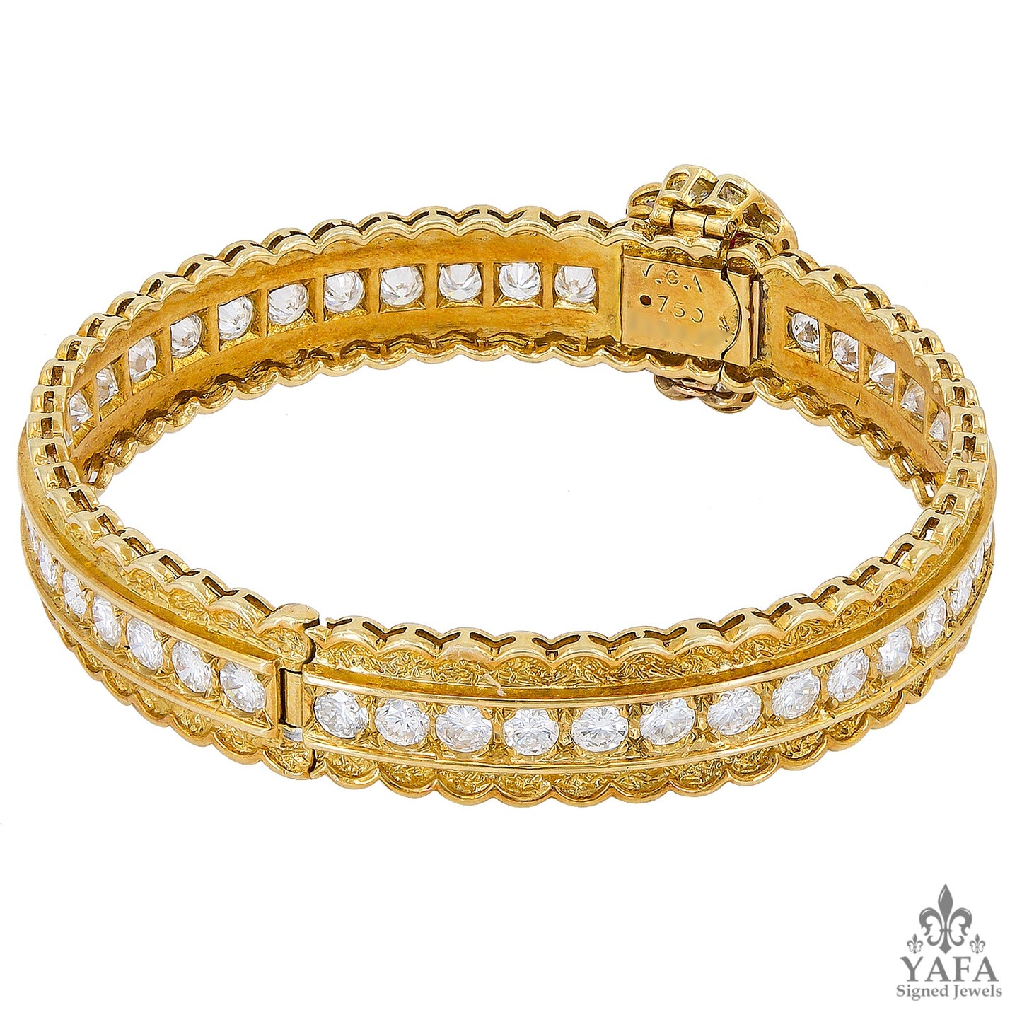 VAN CLEEF & ARPELS Diamond, Cabochon Ruby Bracelet