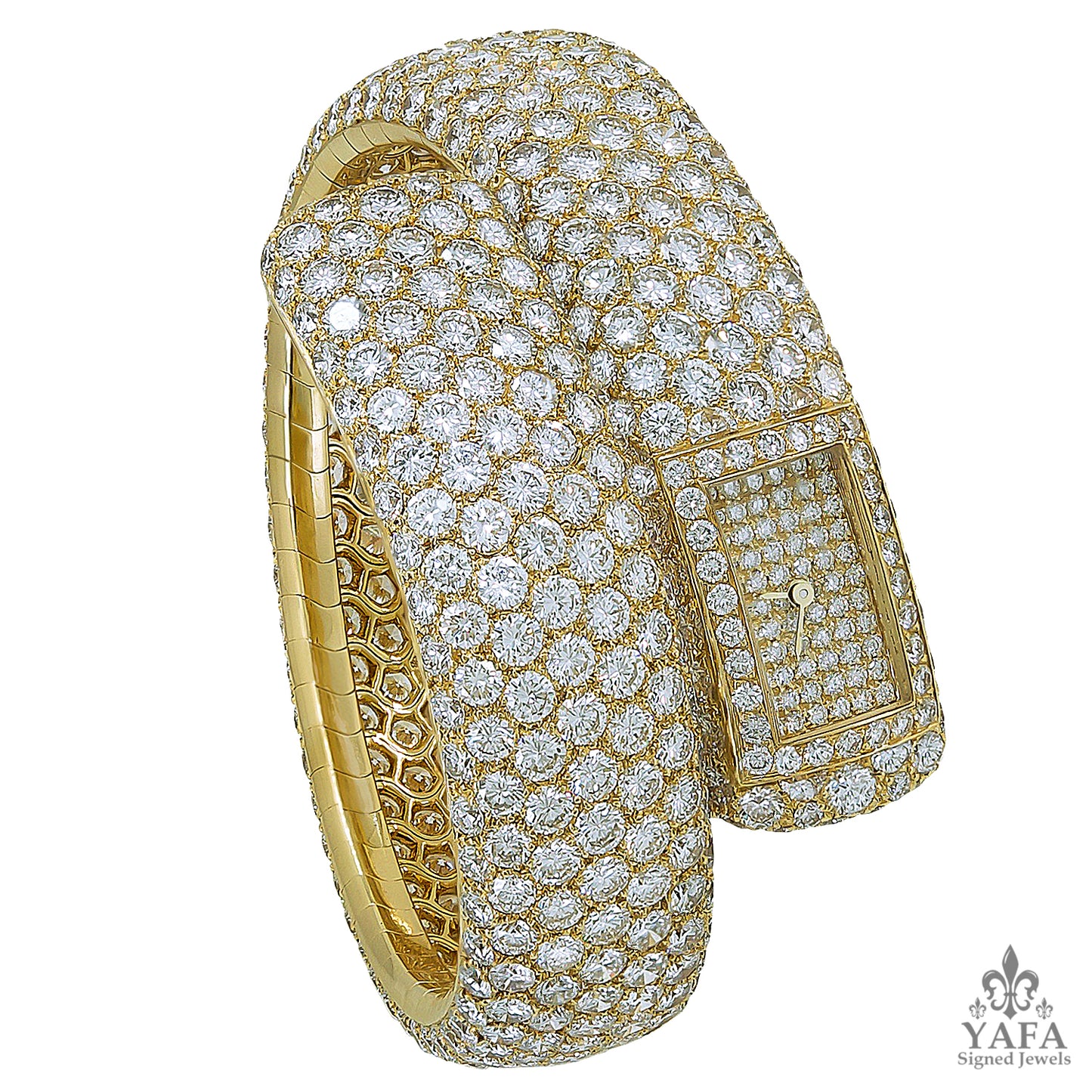 CARTIER Paris Diamond Gold Bracelet Watch