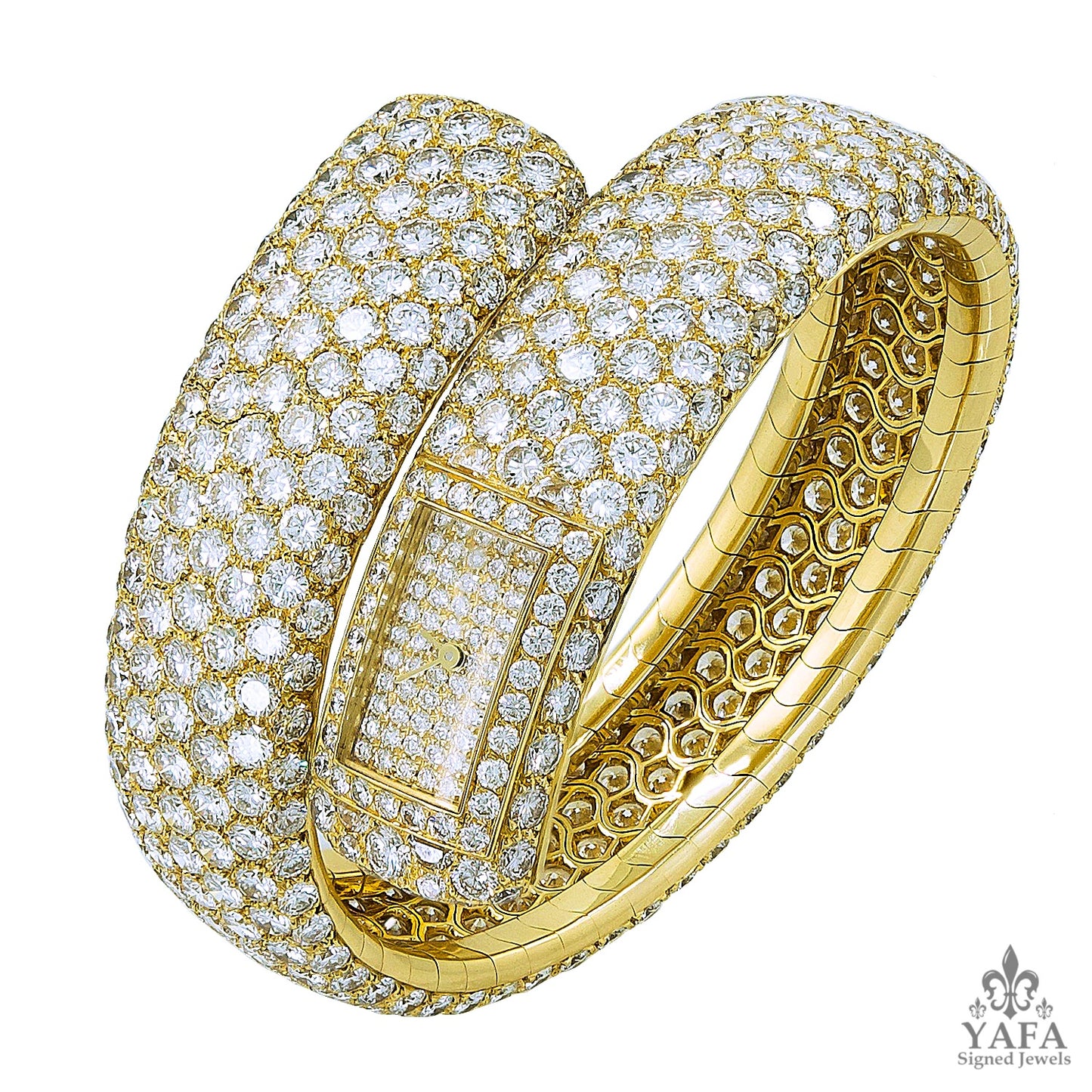 CARTIER Paris Diamond Gold Bracelet Watch
