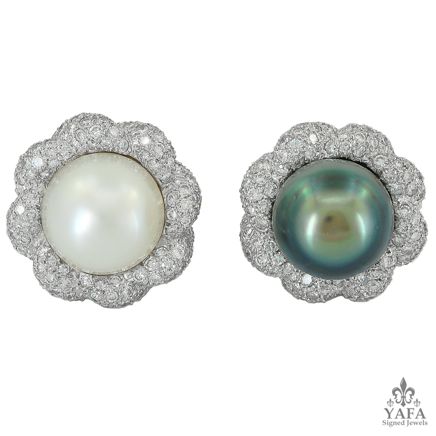 VERDURA Diamond, White & Grayish Earrings
