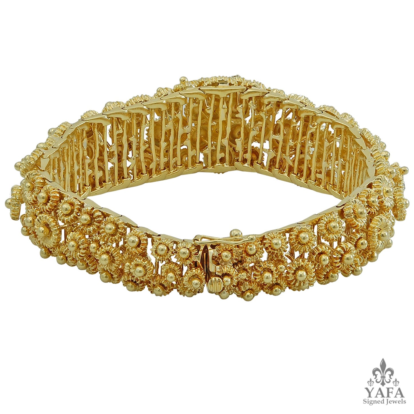18k Gold Diamond Floral Bracelet