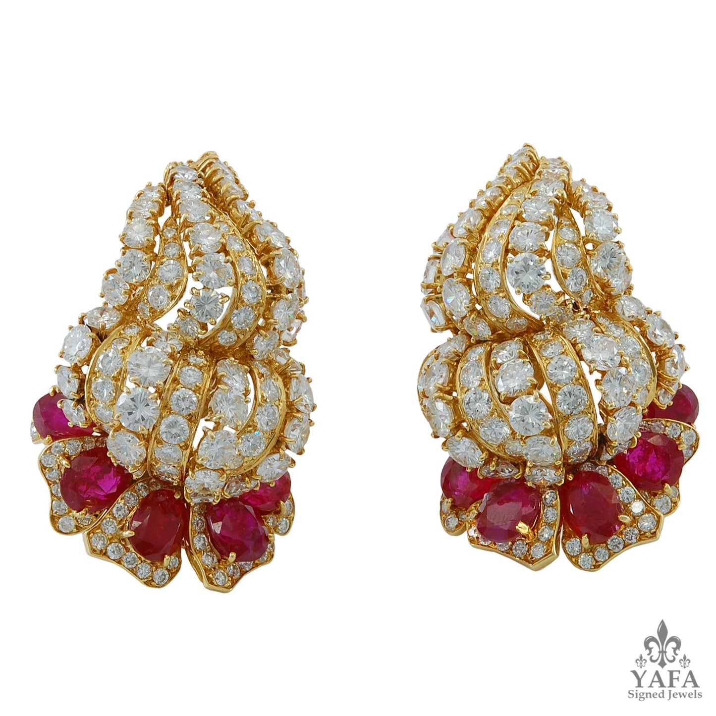 M.GERARD Diamond, Ruby Earrings