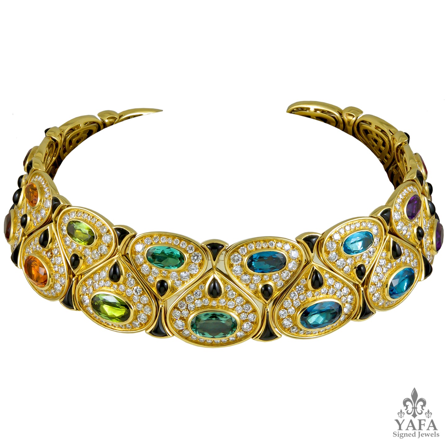 MARINA B Cristina Multicolor Collar Necklace Bracelet Suite