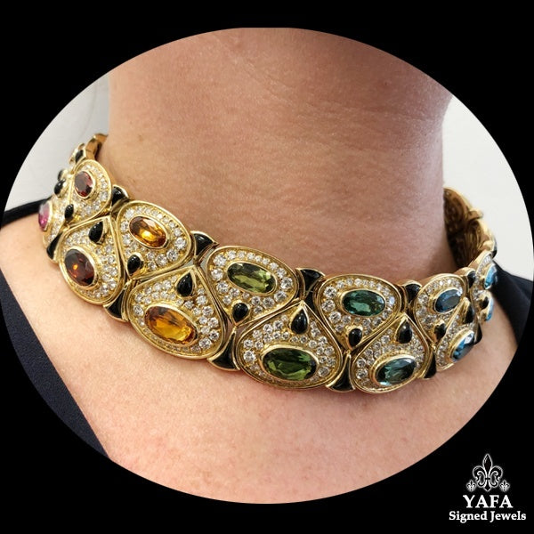 MARINA B Cristina Multicolor Collar Necklace Bracelet Suite