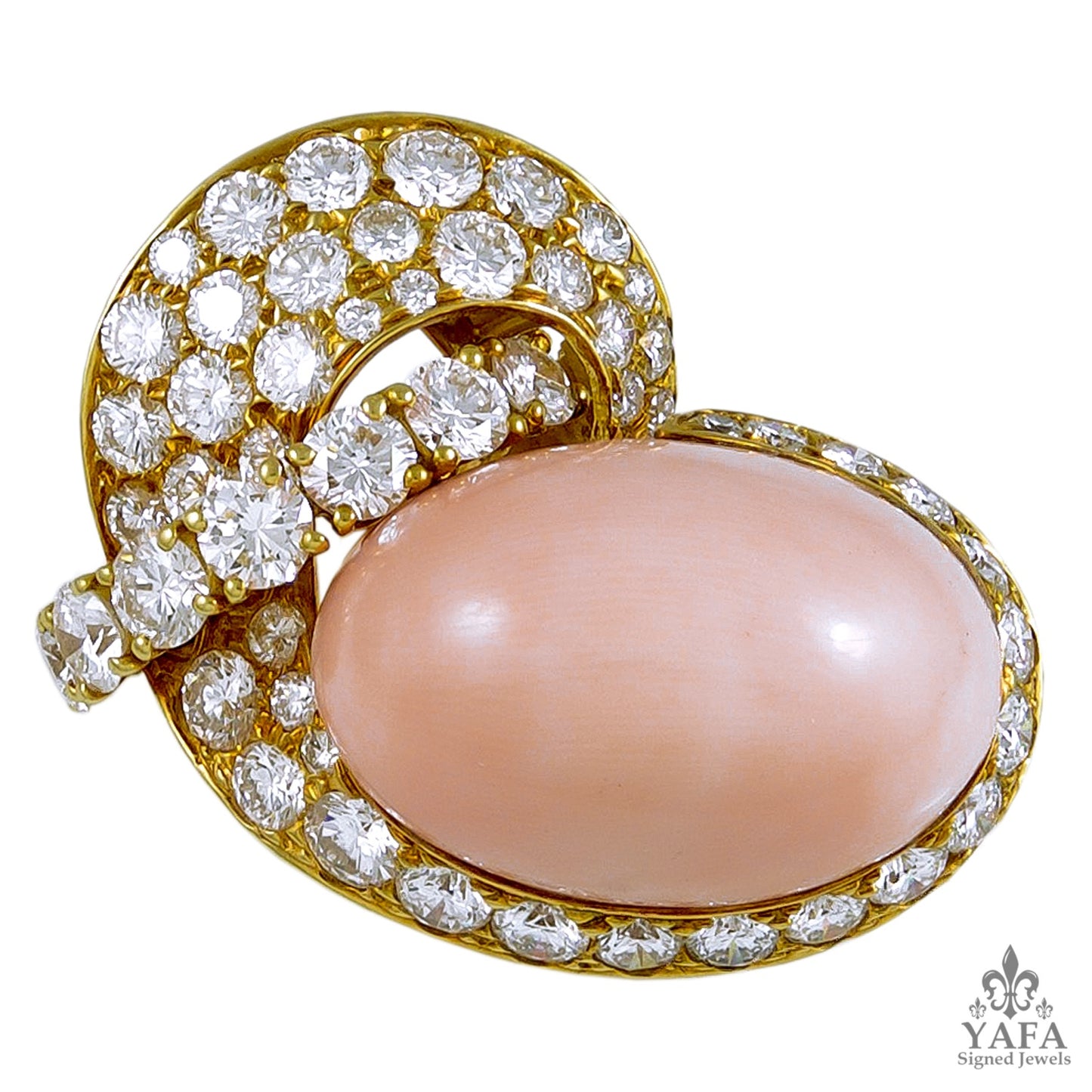 M.GERARD Angel Skin Coral Diamond Ring