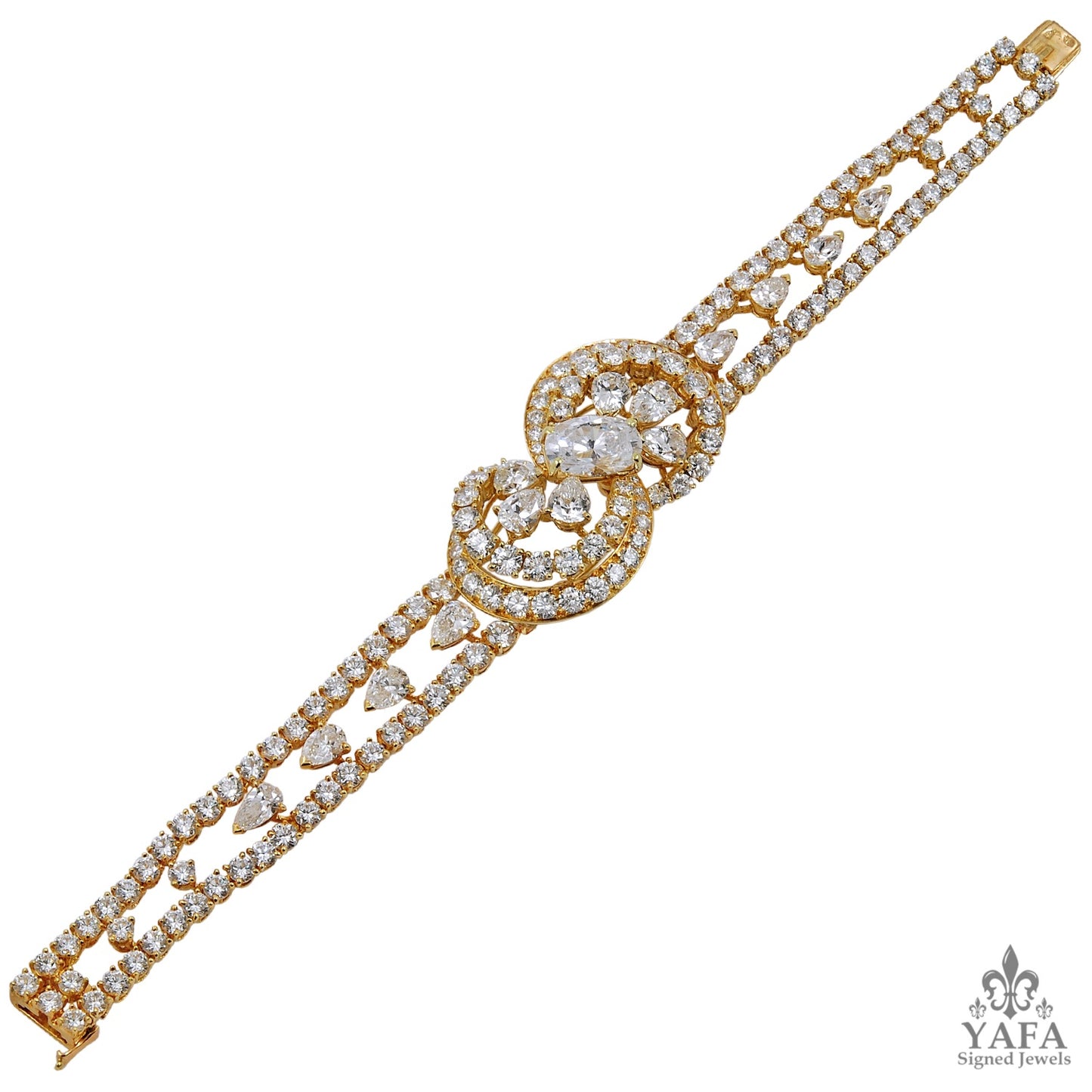 M.GERARD Pear-Shaped and Oval Diamond Bracelet