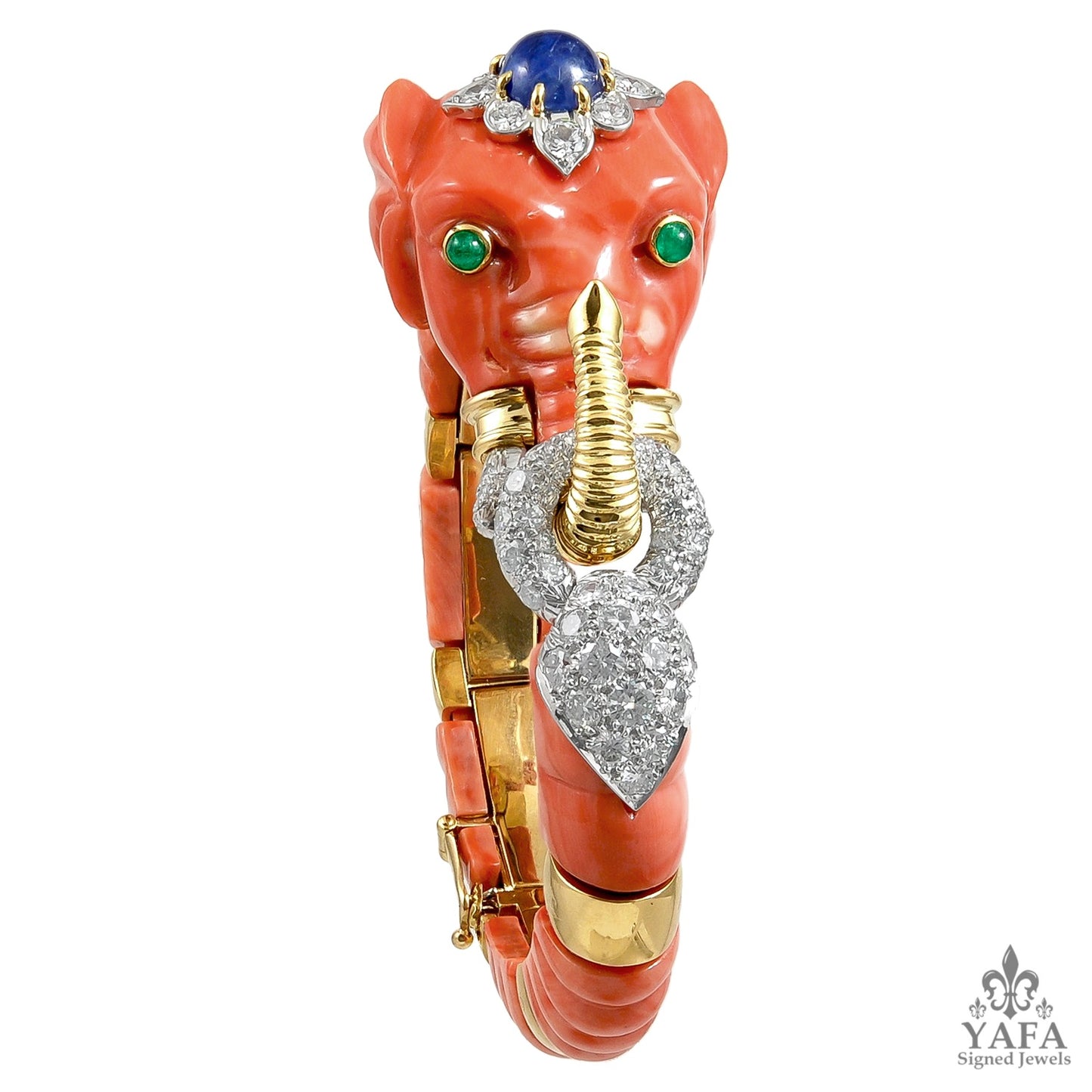DAVID WEBB Kingdom Elephant Coral Bracelet