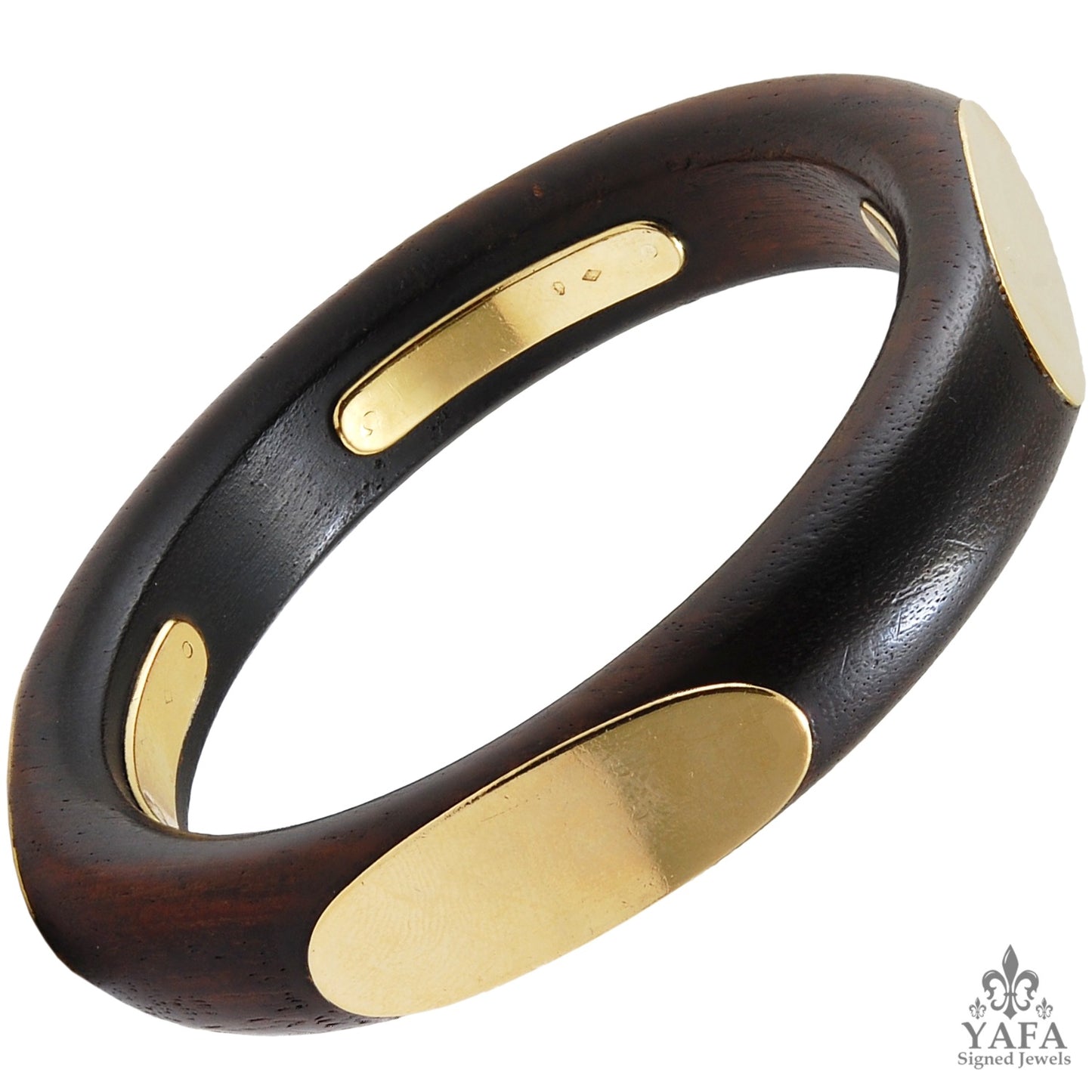 1970s VAN CLEEF & ARPELS Wood Bangle Bracelet