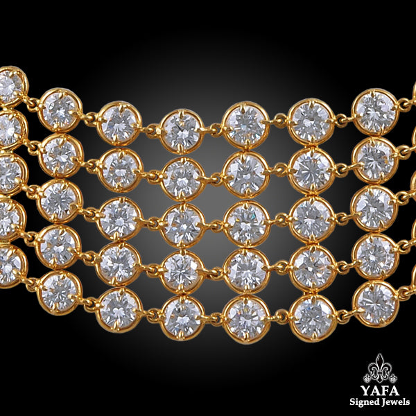 VAN CLEEF & ARPELS Palmyre Diamond Collar Necklace