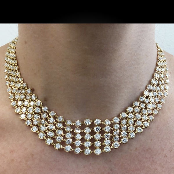 VAN CLEEF & ARPELS Palmyre Diamond Collar Necklace
