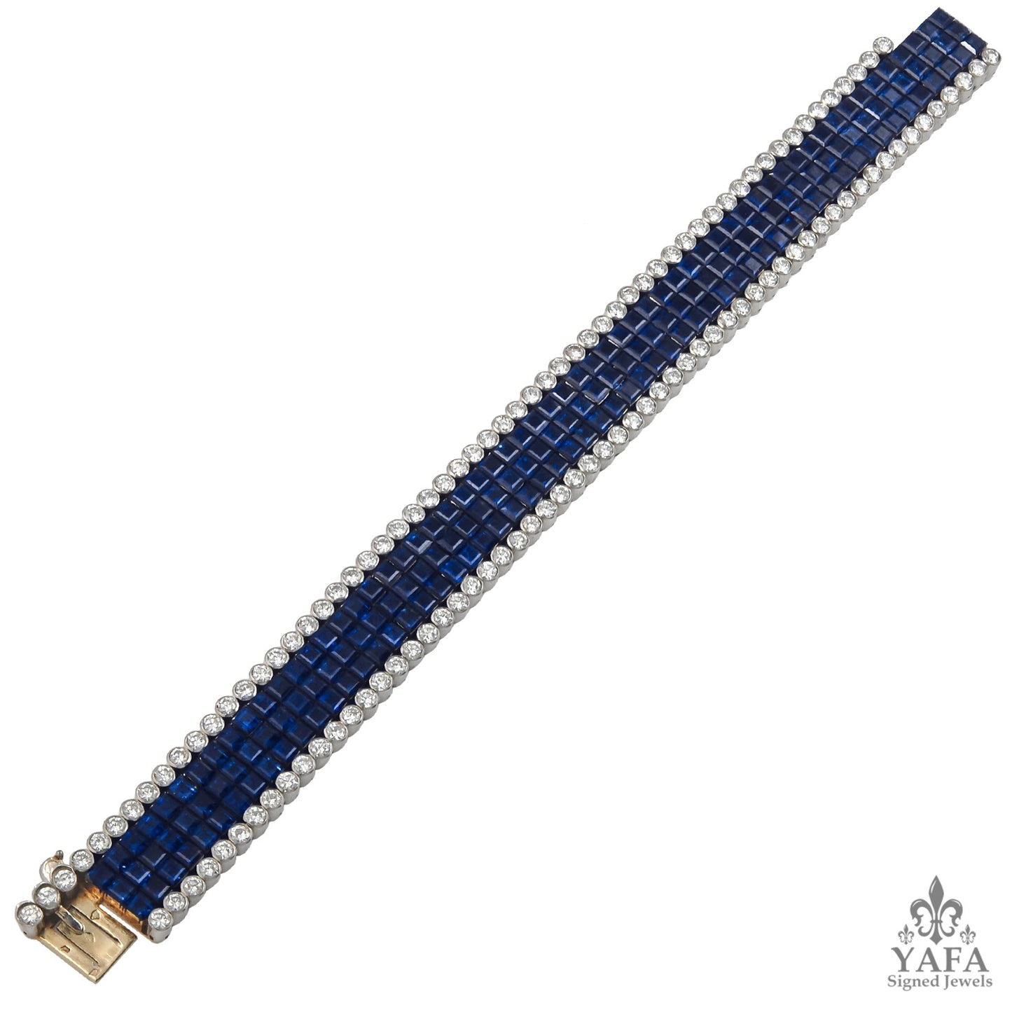VAN CLEEF & ARPELS Diamond and Sapphire Mystery-Set Bracelet
