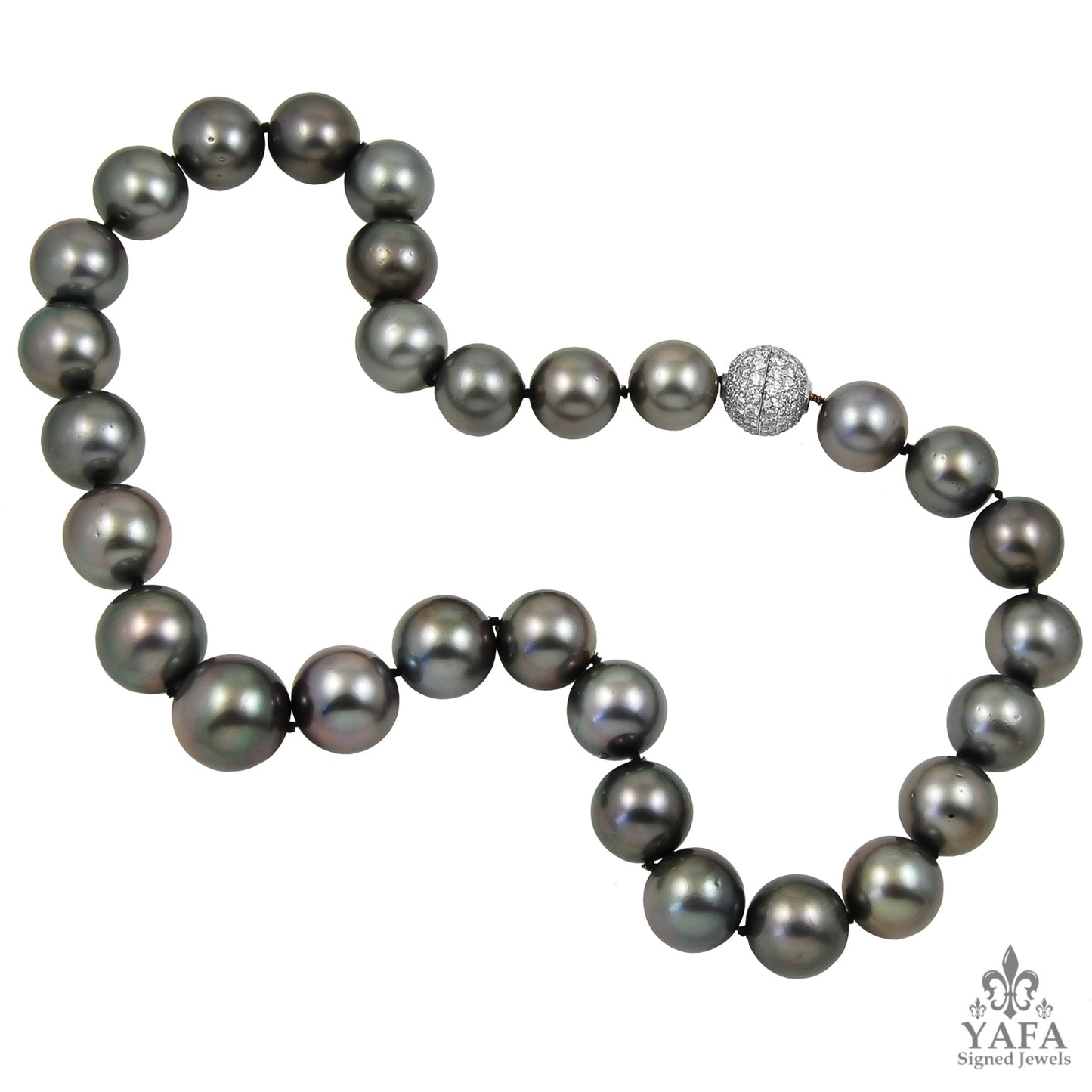 14-17mm South Sea Pearl & Diamond Necklace
