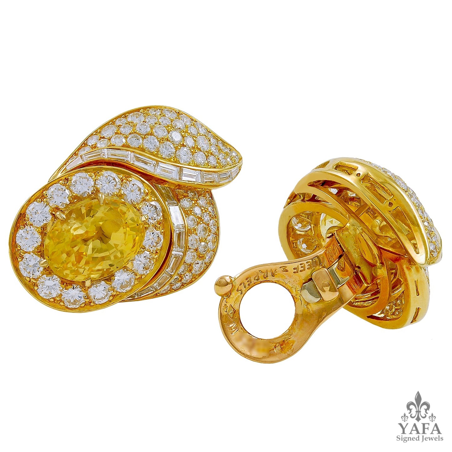 VAN CLEEF & ARPELS Diamond & Yellow Sapphire Necklace Suite