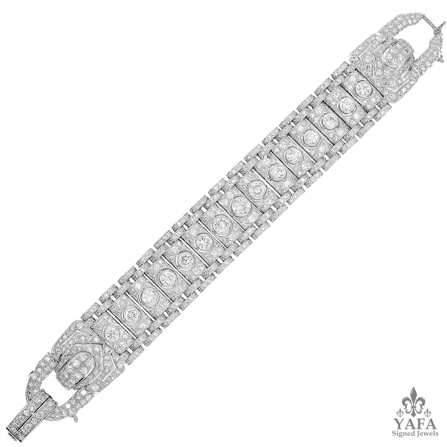 35 Carats Diamond Platinum Bracelet