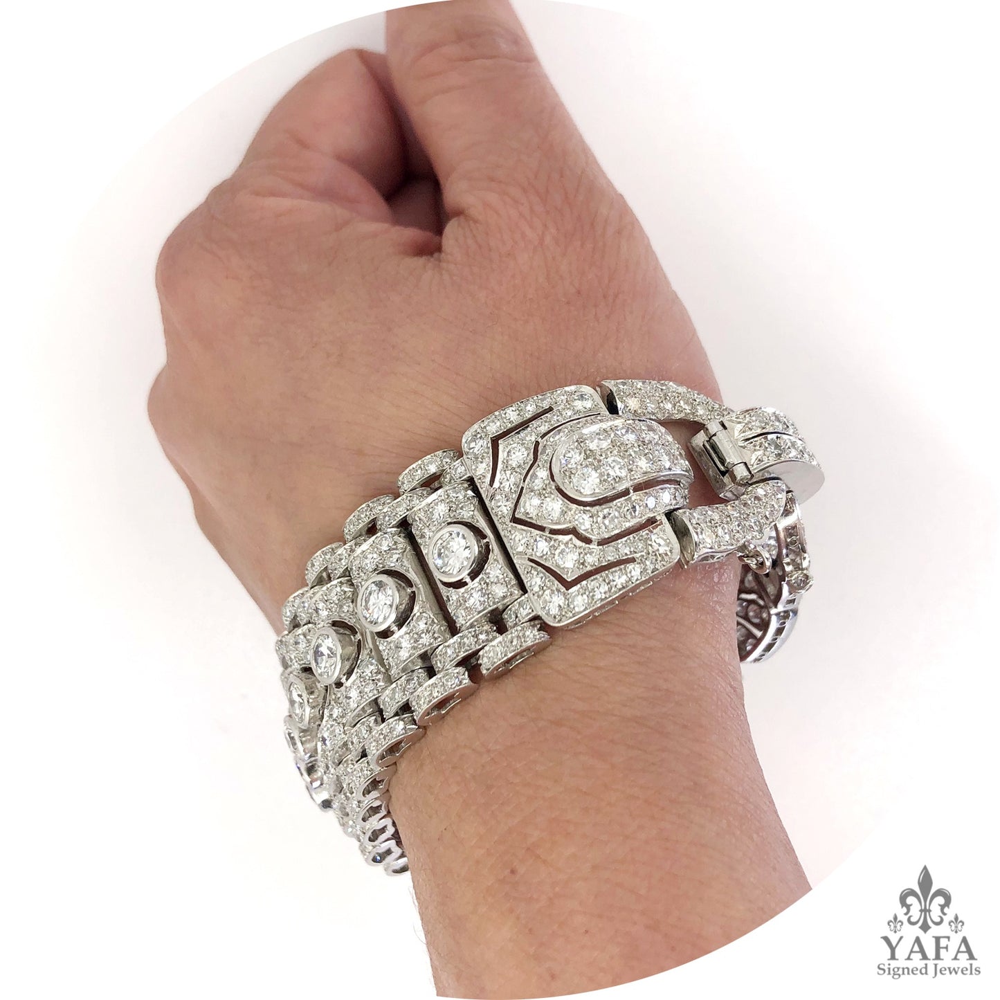 35 Carats Diamond Platinum Bracelet