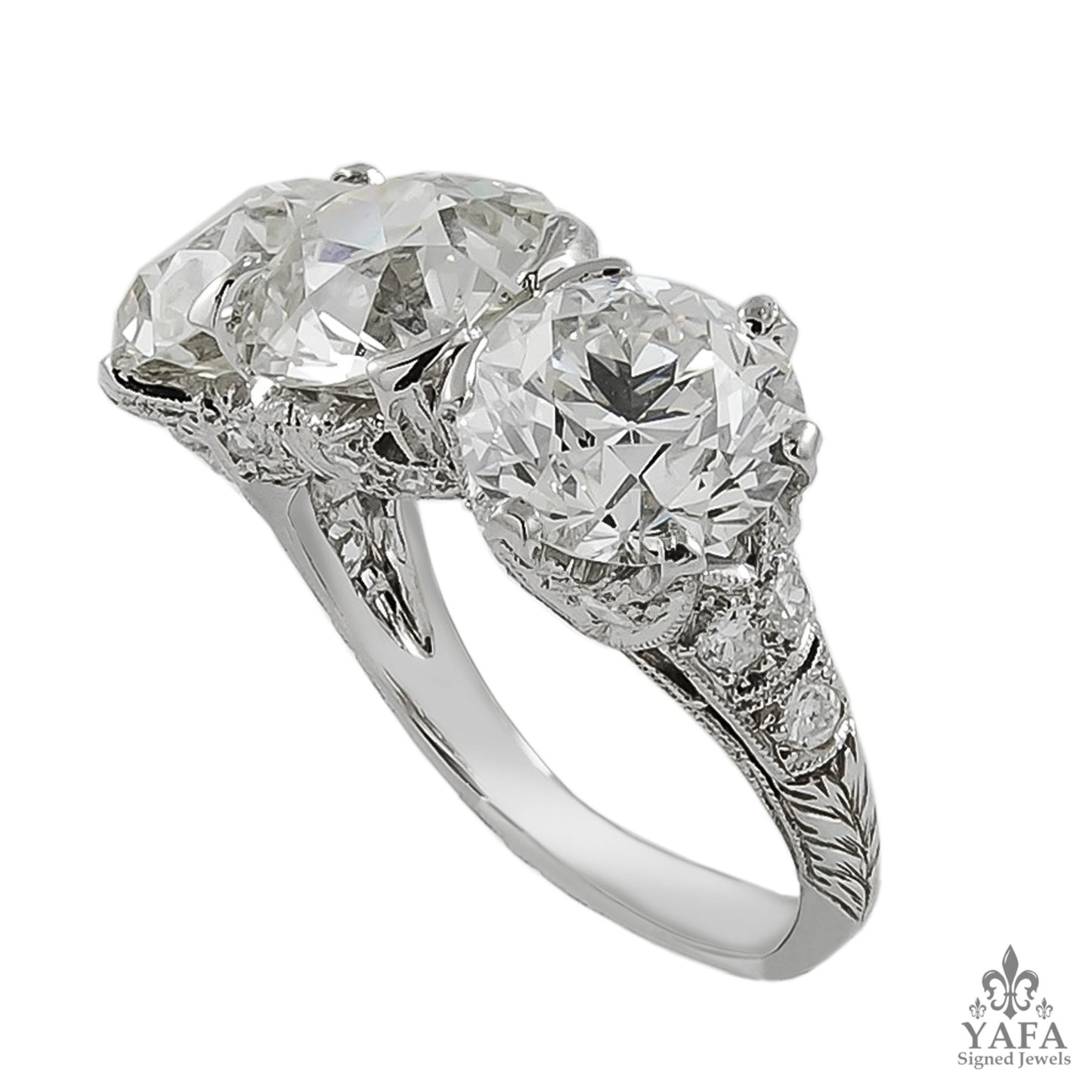 Art Deco Three Stone Diamond Ring