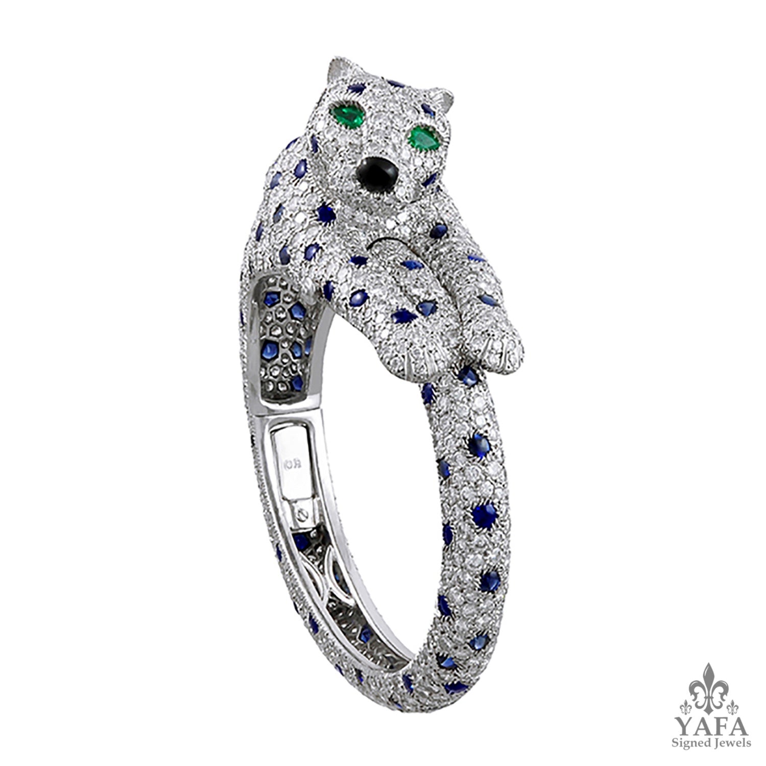 CARTIER Sapphire, Onyx Emerald Panther Bracelet