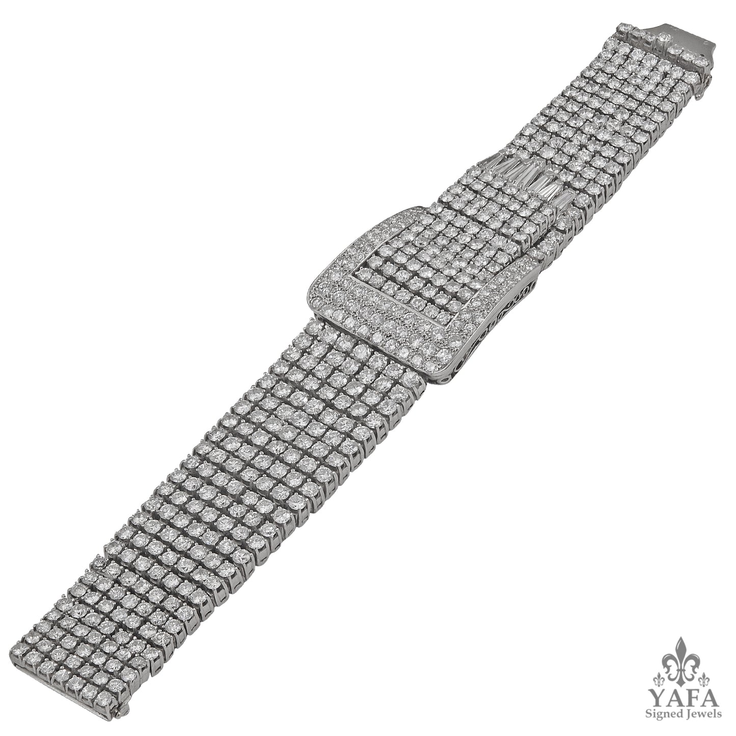 Platinum Diamond Buckle Bracelet
