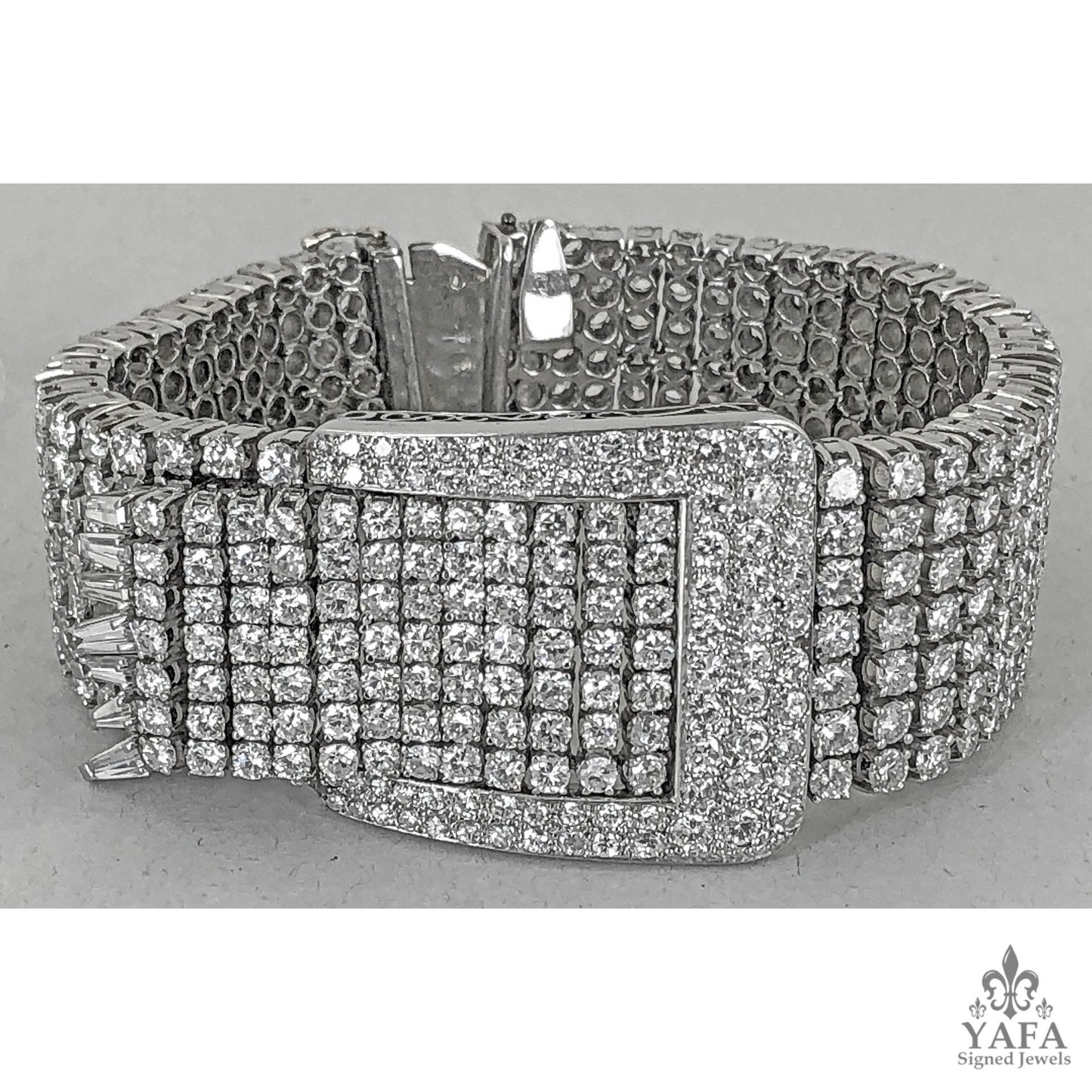 Platinum Diamond Buckle Bracelet