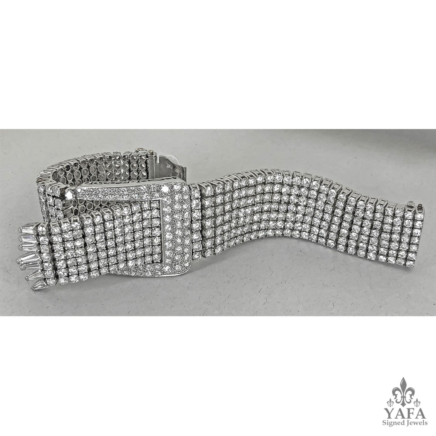 Platinum Diamond Buckle Bracelet