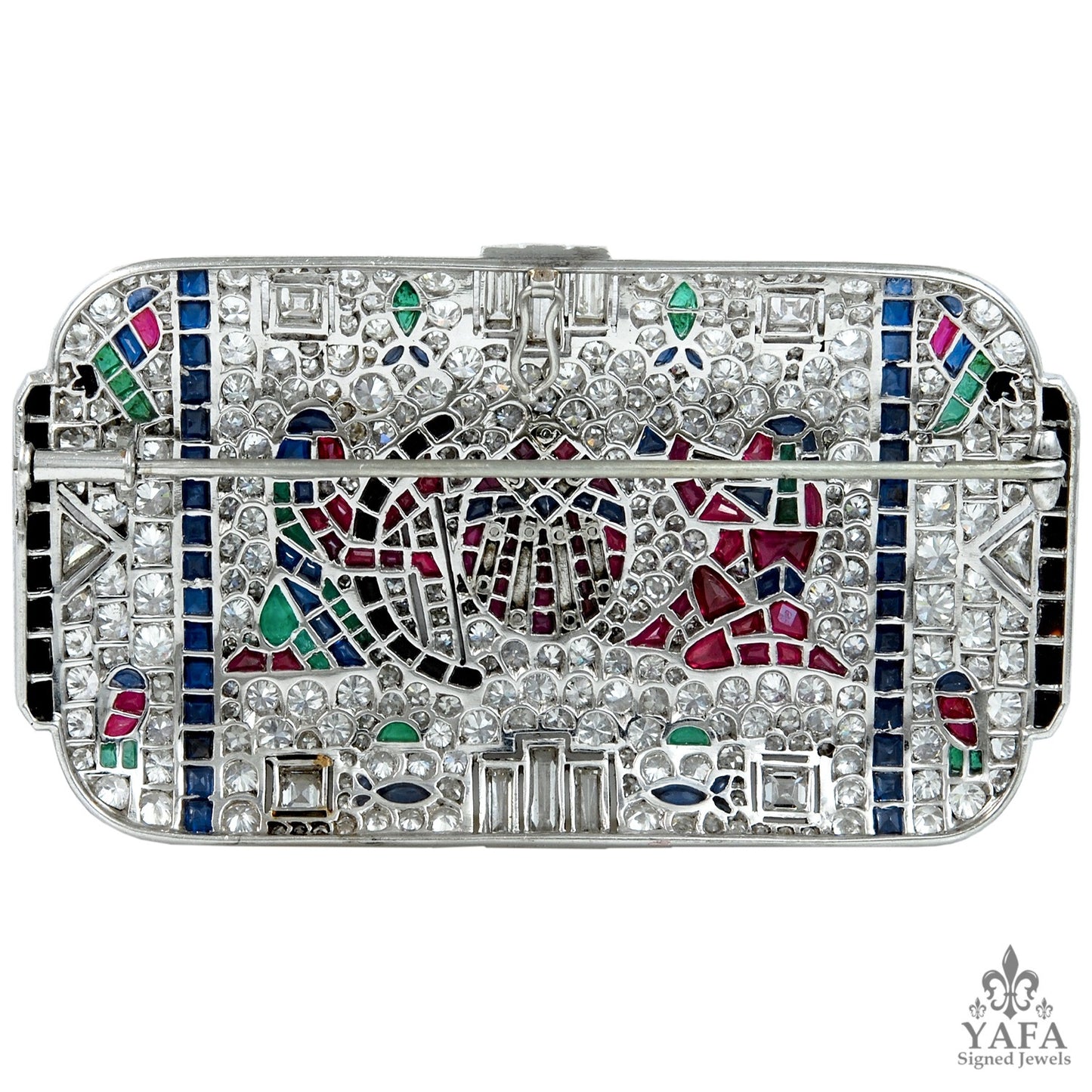 Art Deco Diamond & Gem Set Brooch