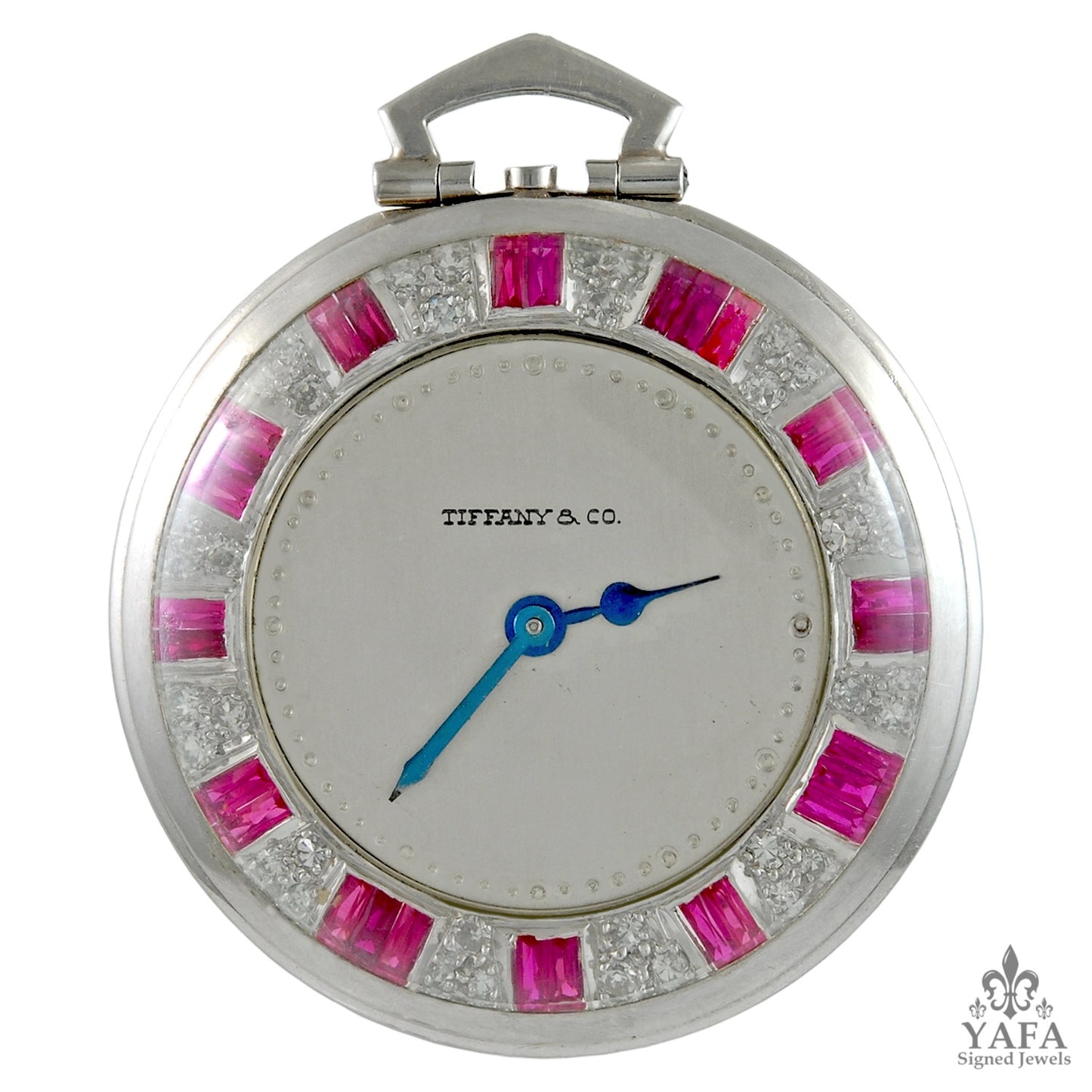 TIFFANY & Co. Diamond & Ruby Pocket Watch