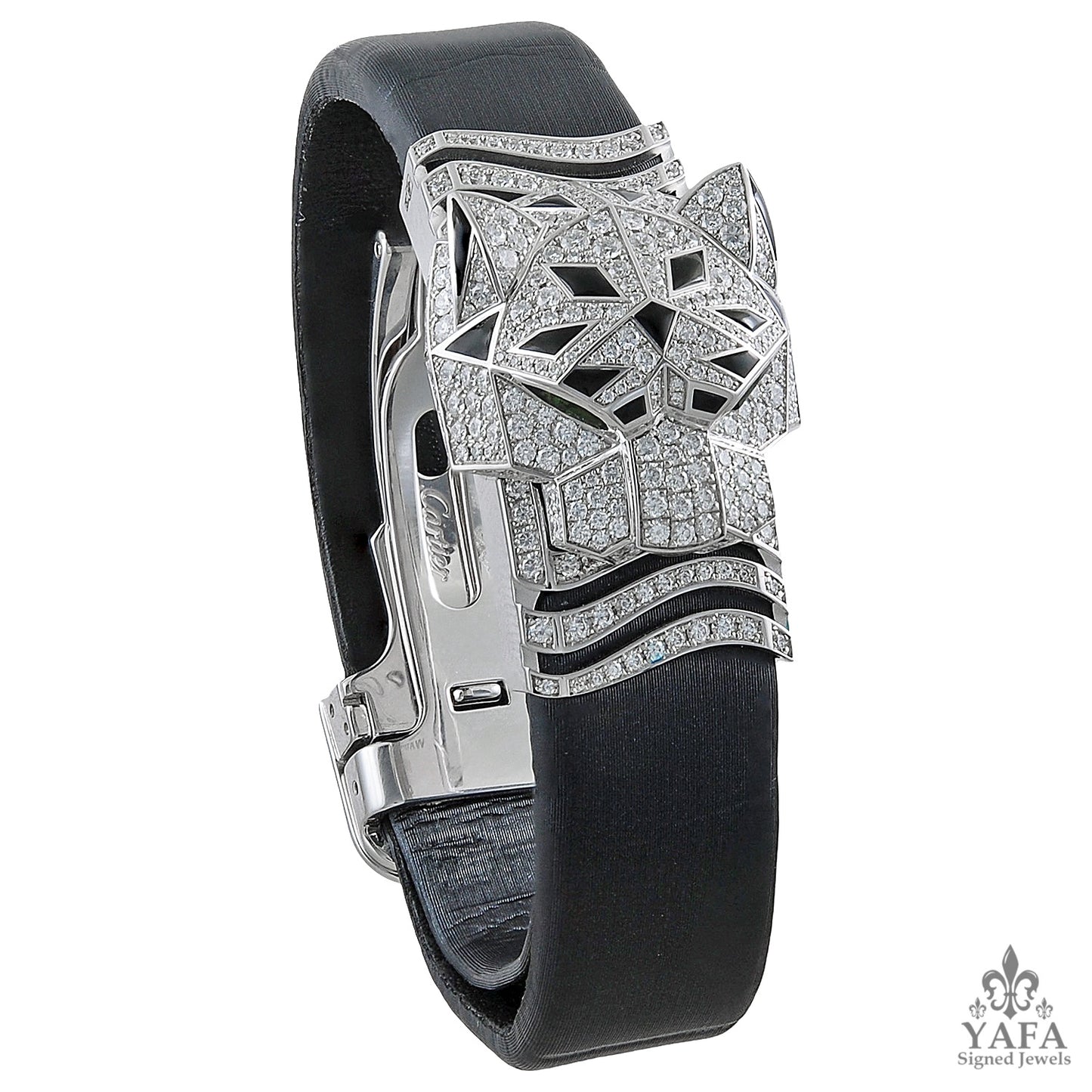 CARTIER Diamond, Onyx and Emerald Secret Watch