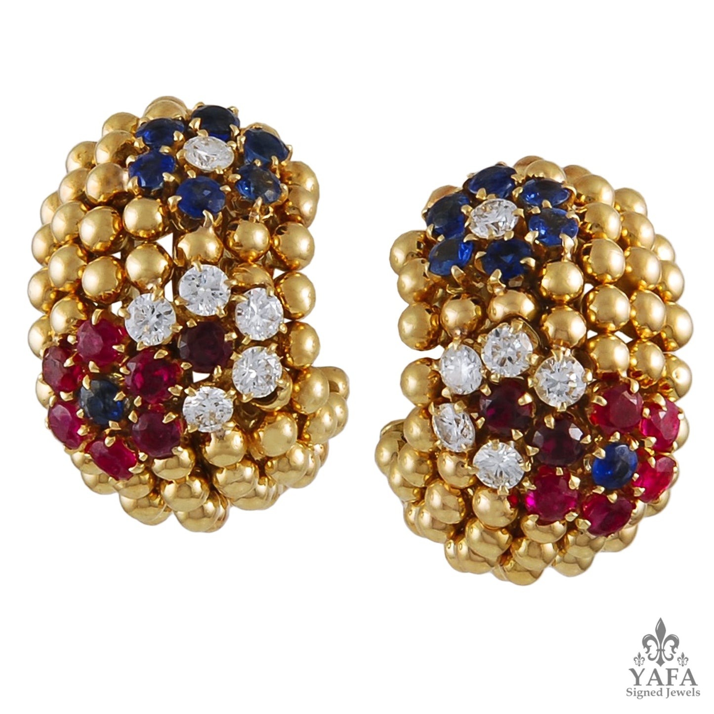 VAN CLEEF & ARPELS Bagatelle Bombe Ring Earring Suite
