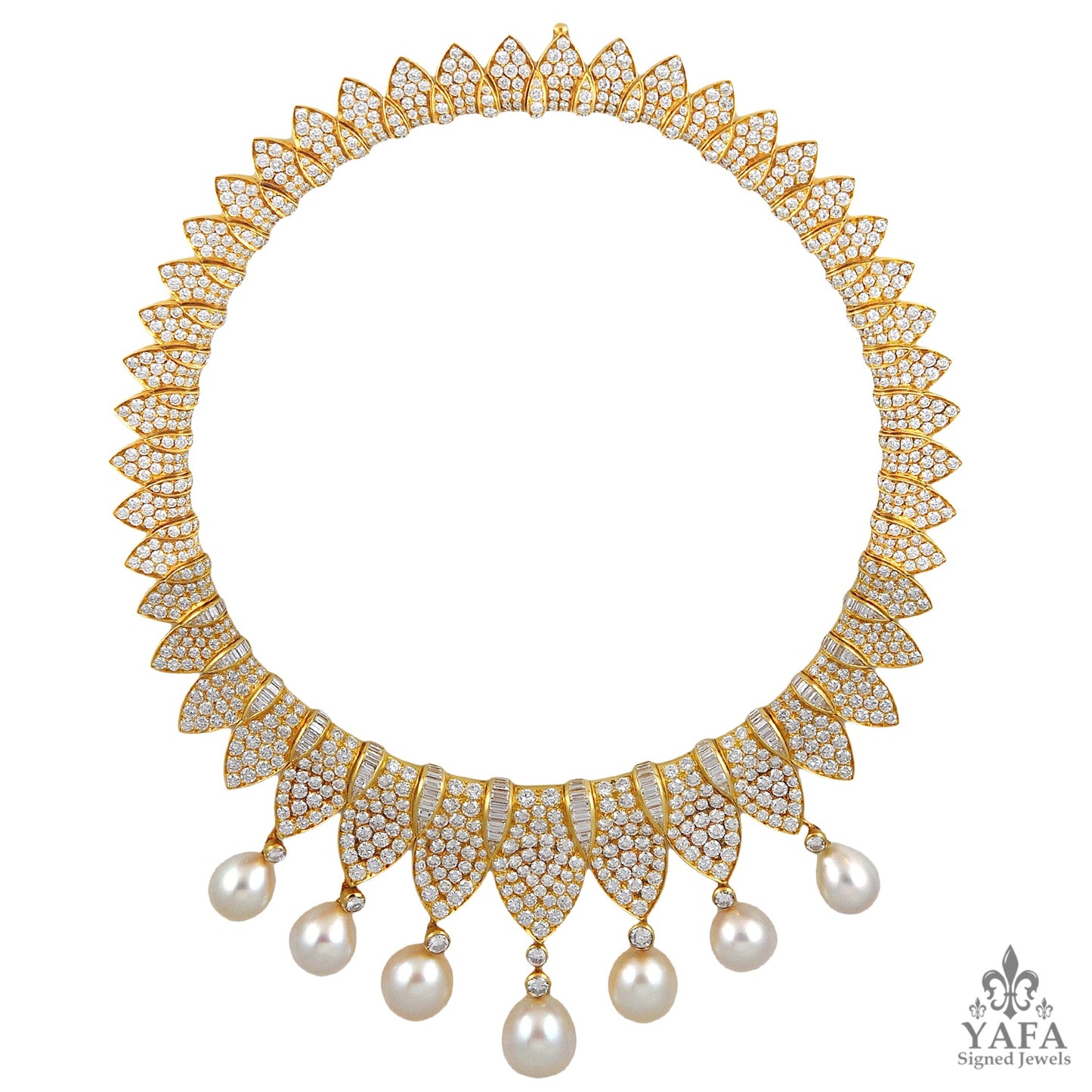FRED Diamond and Pearl Necklace Suite