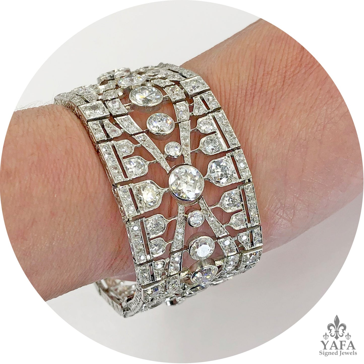 Art Deco Diamond Articulated Bracelet