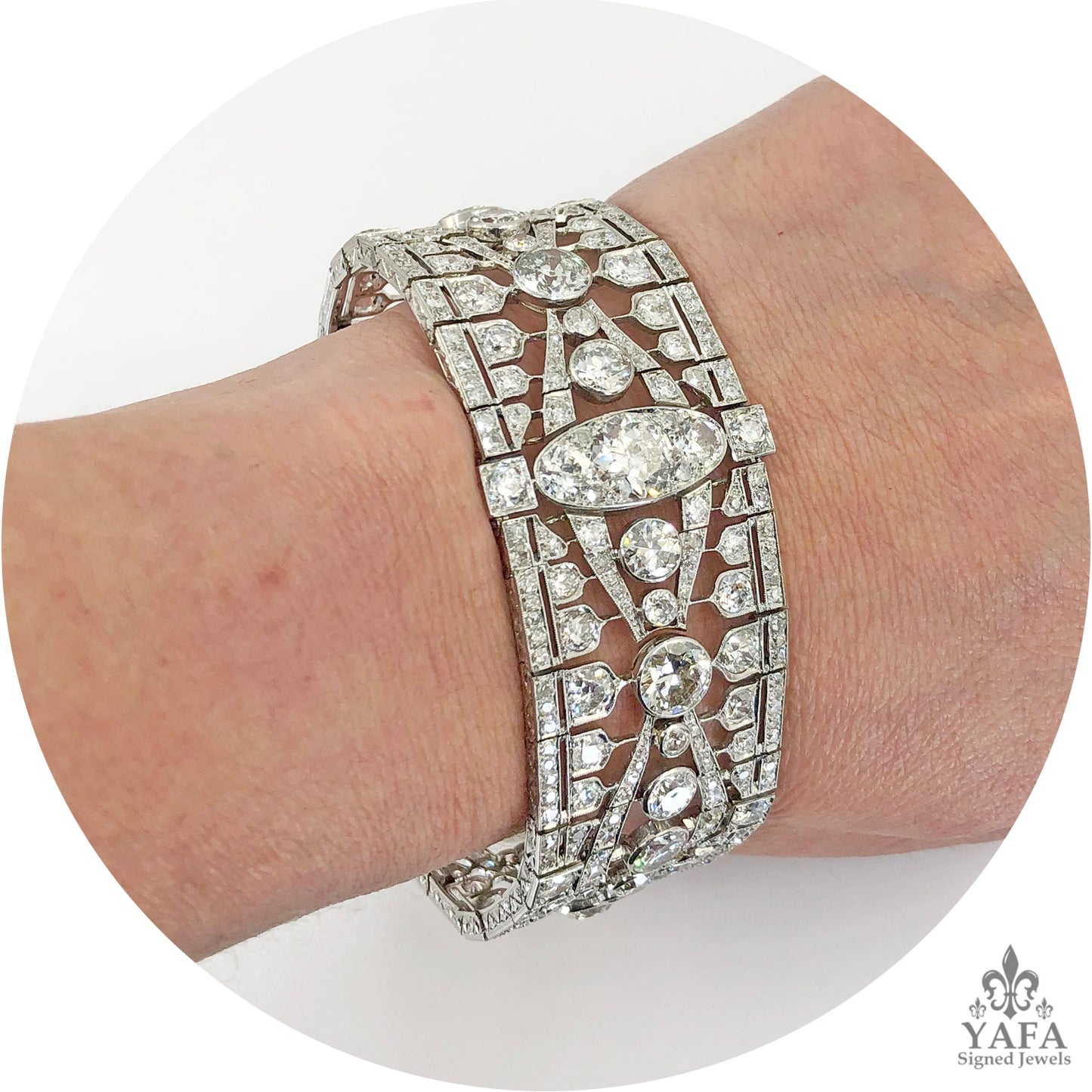 Art Deco Diamond Articulated Bracelet